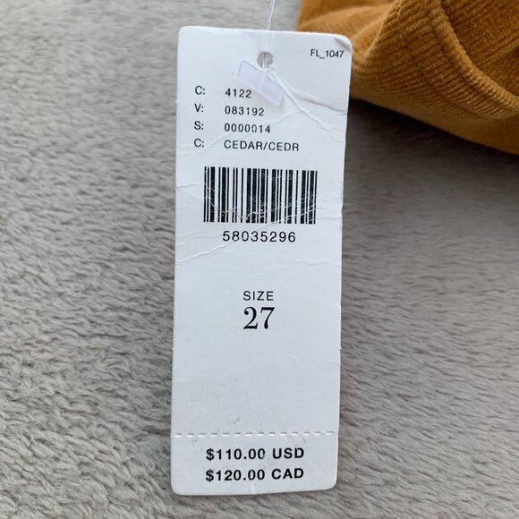 Anthropologie Pilcro Skinny High Rise Skinny Button Fly Corduroy Jeans Sz27 NWT - Picture 15 of 16